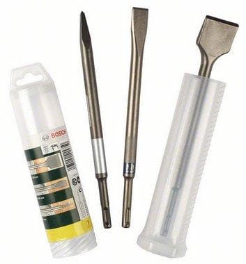 Bosch - Talttasarja - betonille, muuraukselle, graniitille - tasainen, kärki, lapio - 3 kpl - SDS-plus - pituus: 250 mm