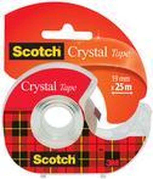 3M 70-0713-2152-8 7000103388 Tejp Scotch Crystal Clear 600 Transparent (LXB) 10 MX 12 mm 1 rullar
