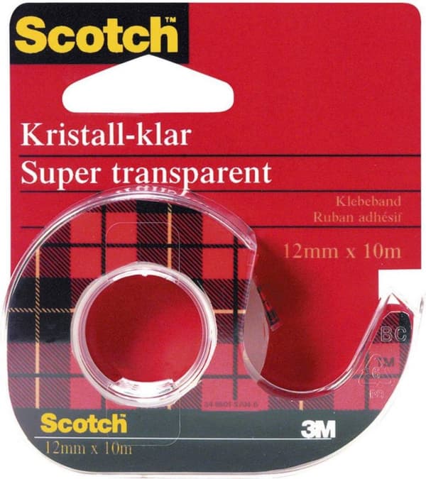 3M 70-0713-2152-8 7000103388 Selvklæbende tape Scotch Crystal Clear 600 Transparent (LXB) 10 MX 12 mm 1 ruller