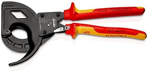 Knipex 95 36 320 Skraldekabelskærer Velegnet til (stripping teknologi) aluminium og kobberkabler, massive og flertrådede 60 mm 600 mm²