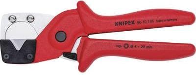 Knipex 90 10 185 - rørskærer - stål - plastik - rød - 4 mm - 18,5 cm (90 10 185)