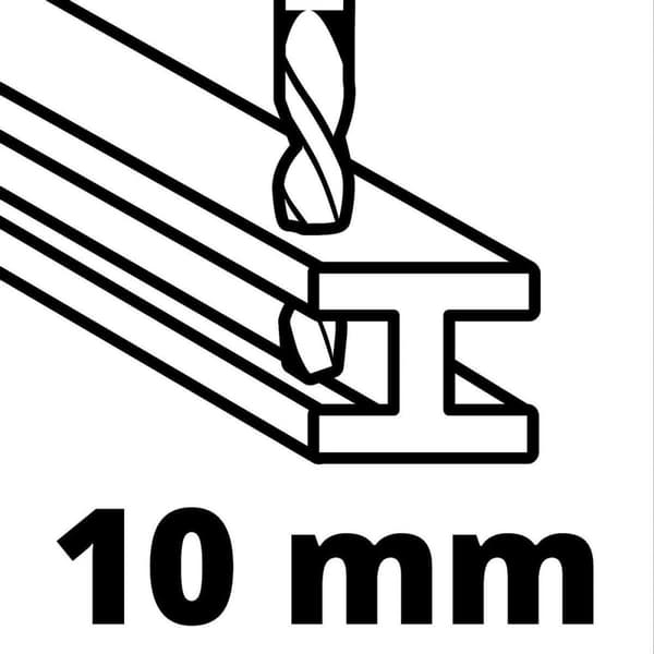 Einhell Slagboresæt TC-ID 720/1 E Kit (650 W - borekraft i træ 25 mm - beton 13 mm - metal 10 mm - metal dybdestop - bælteclips)