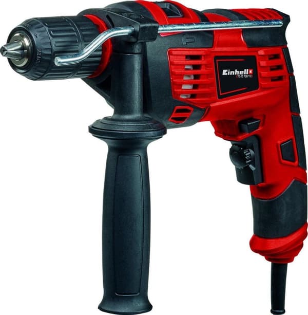 Einhell Slagboresæt TC-ID 720/1 E Kit (650 W - borekraft i træ 25 mm - beton 13 mm - metal 10 mm - metal dybdestop - bælteclips)