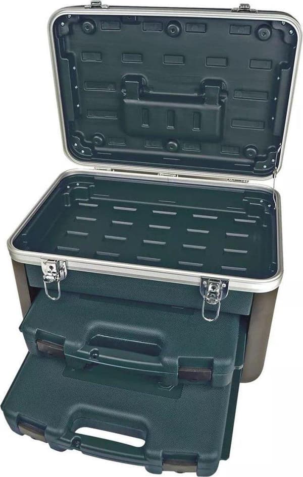 Mannesmann verktygsväska fylld - 163 delar - ergonomiskt utformad - svart, grön