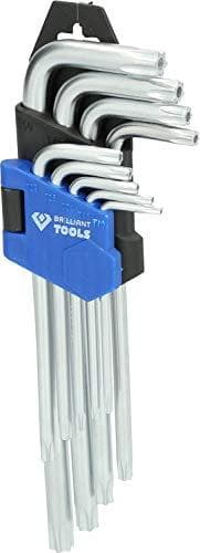 KS TOOLS Werkzeuge-Maschinen GmbH L-nyckelsats, 9 delar, Torx-profil, kort (BT044009)
