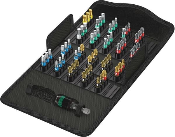 Wera 5057127001 61-delt Bit-Safe Universal Bit-sæt i kassette