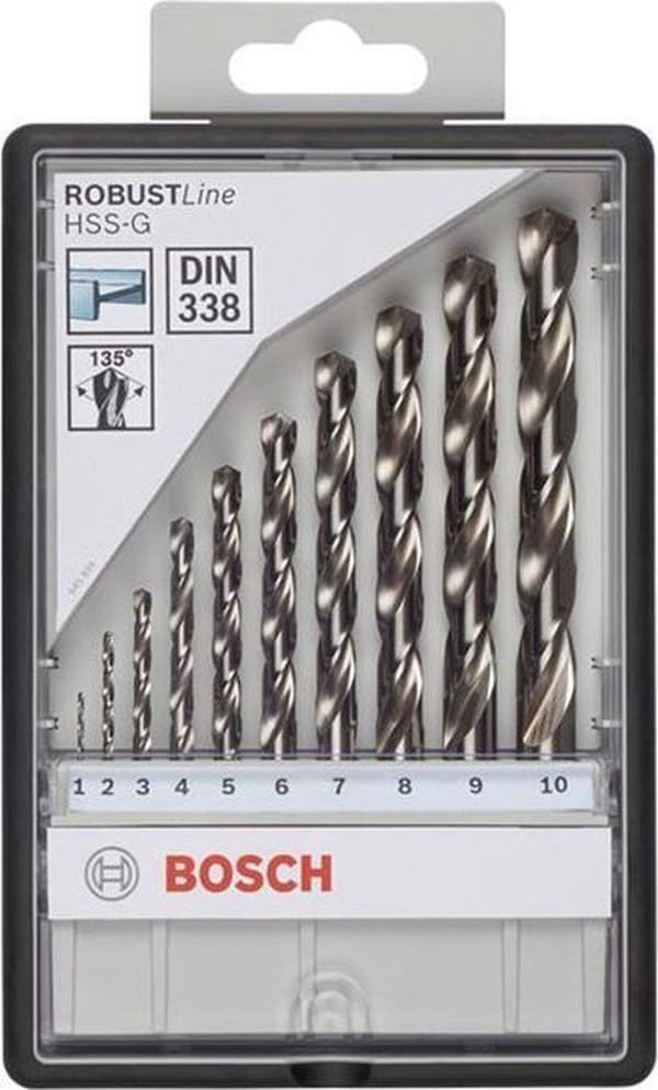 Bosch 10-delt Robust Line metalborsæt HSS-G, 135