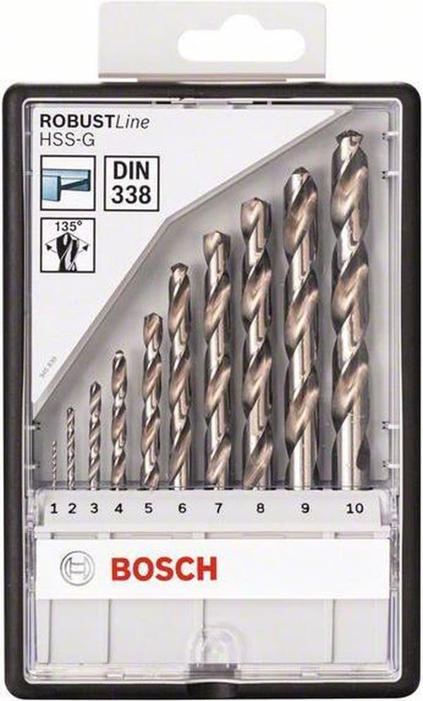 Bosch 10-delt Robust Line metalborsæt HSS-G, 135