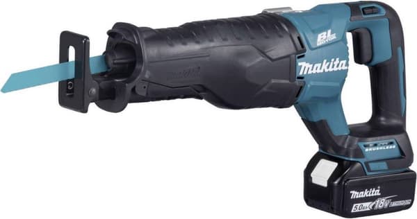 Makita DJR187RT 18V Li-Ion batteri fram- och återgående sågsats (1x 5,0Ah batteri) - snabbväxling - variabel - kolborstlös