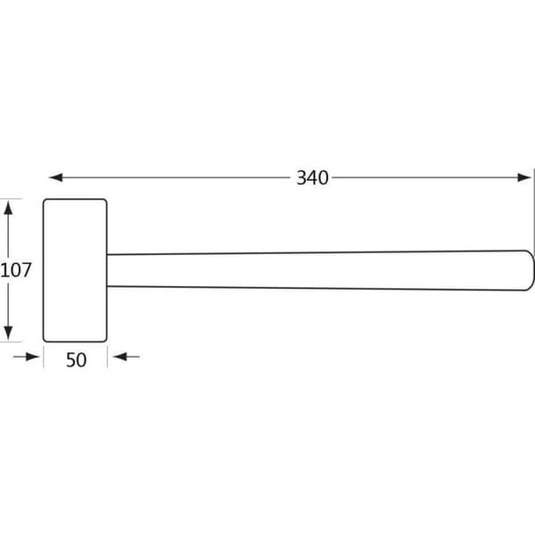 BAHCO Plasthammare 900 g 3625PU-50