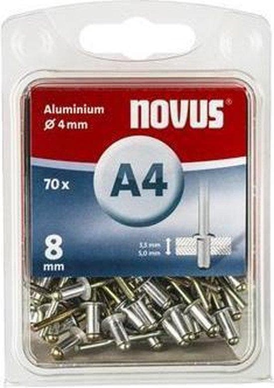 NOVUS blindnitte A 4 X 8 ALU 70ST (045-0032)