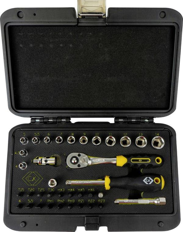 CK T4660 T4660 Hylsnyckelbitsinsatssats Metrisk 1/4 36 st