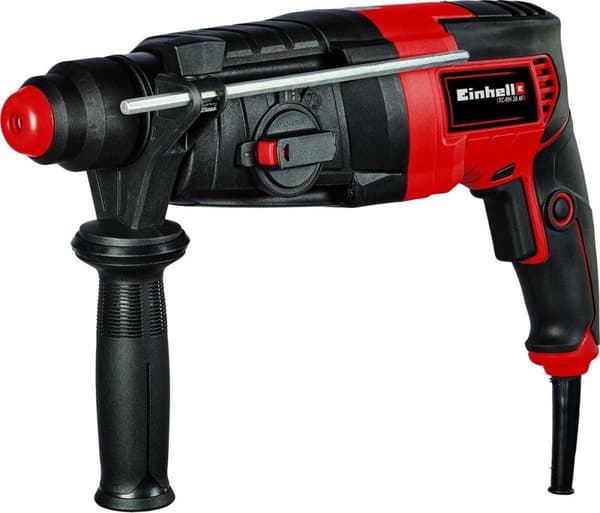 Einhell Rotary Hammer TC-RH 26 4F (800 W - 2,6 Joulea - 0-4500 min-1 - poraus+vasaraporaus+talttaus kiinnityksellä/ilman - pneumaattinen vasaramekanis