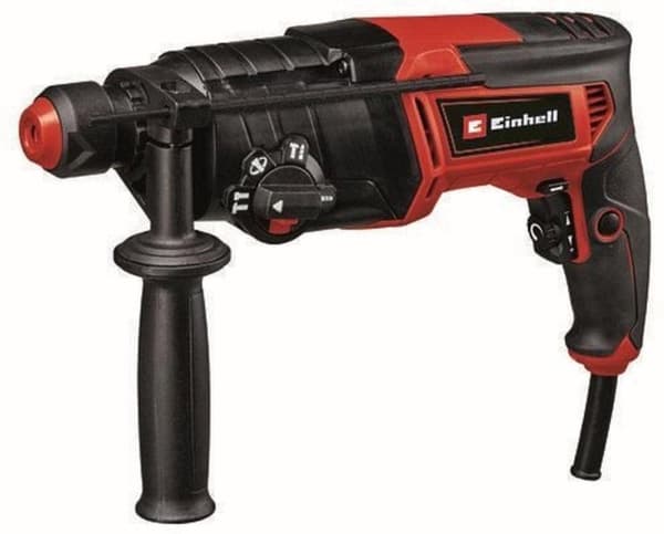 Einhell Rotary Hammer TC-RH 26 4F (800 W - 2,6 Joulea - 0-4500 min-1 - poraus+vasaraporaus+talttaus kiinnityksellä/ilman - pneumaattinen vasaramekanis