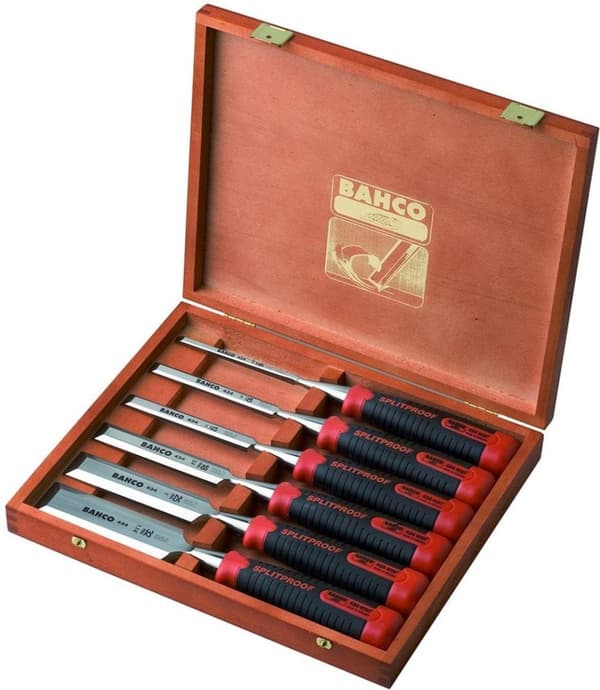 Bahco 434-S8-EUR Ergo 8-delad stämjärnset i trälåda