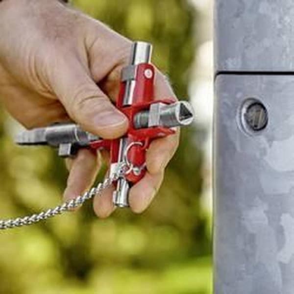 Knipex 00 11 06 V01 Skifteskabsnøgle med 9 profiler - flad firkantet
