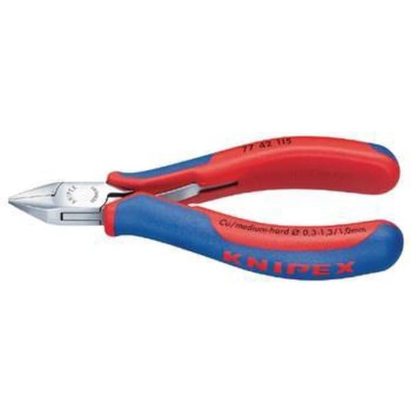Knipex 77 42 115 Elektroniikka ja tarkkuusmekaniikka Diagonaalileikkurit ilman viistoa 115 mm