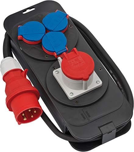 Brennenstuhl kraftstation / strömfördelare 16A (2m H07RN-F 5G2.5 kabel, för användning på byggarbetsplatser och permanent användning utomhus IP44, läm