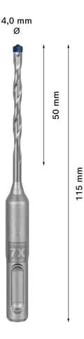 Miniatyrbillede 6 af 7: Bosch 2608900057 EKSPERT Slagboremaskine SDS plus-7X 4x50x115mm