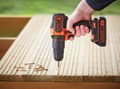 Miniatyrbild 4 av 6: BLACK+DECKER BDCHD18KB-QW Sladdlös borrmaskin - med slagfunktion - 18V - inkl laddare, 2 batterier och fodral
