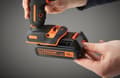 Miniatyrbild 6 av 6: BLACK+DECKER BDCHD18KB-QW Sladdlös borrmaskin - med slagfunktion - 18V - inkl laddare, 2 batterier och fodral