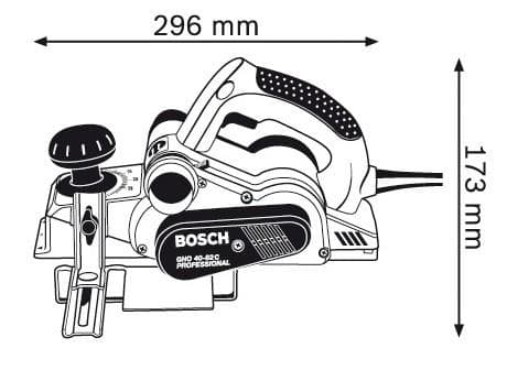 Bosch Professional GHO 40-82 C -höylä - 850 wattia - Jopa 4,0 mm lastun syvyys