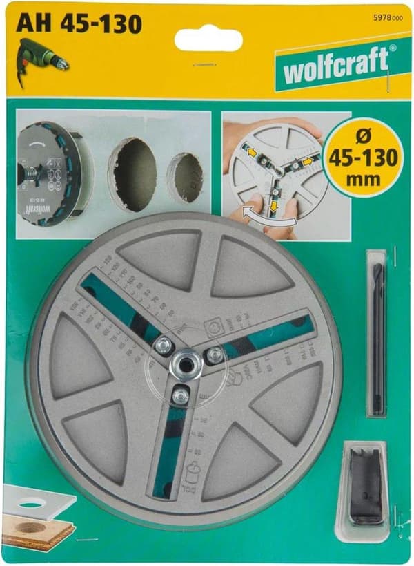 wolfcraft Wolfcraft Säädettävä reikäsaha AH 45-130 30 mm metalli 5978000