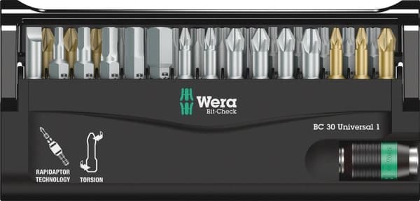 Wera 5056440001 30-delt Bit-Check Universal Bitset