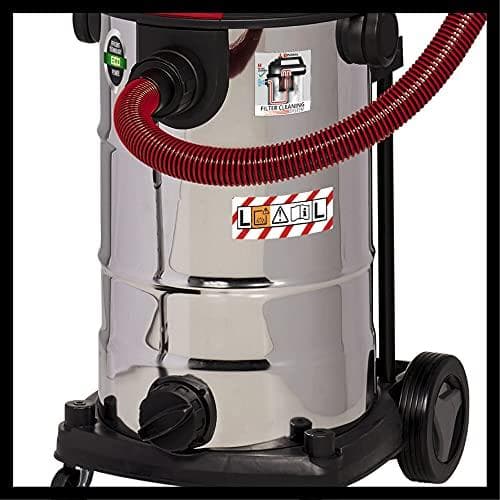 EINHELL TE-VC 2340 SACL - märkä- ja kuivaimuri (1 500 wattia - 225 mbar imuteho - 40 litran ruostumaton terässäiliö - ECO Power - sis. HEPA-laskossuod