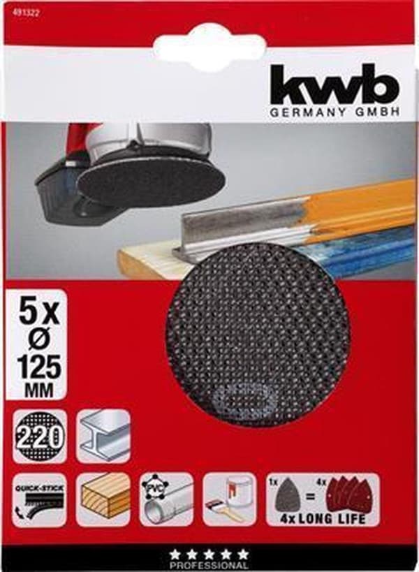 KWB Abrasive Mesh, Ø 125mm K 220