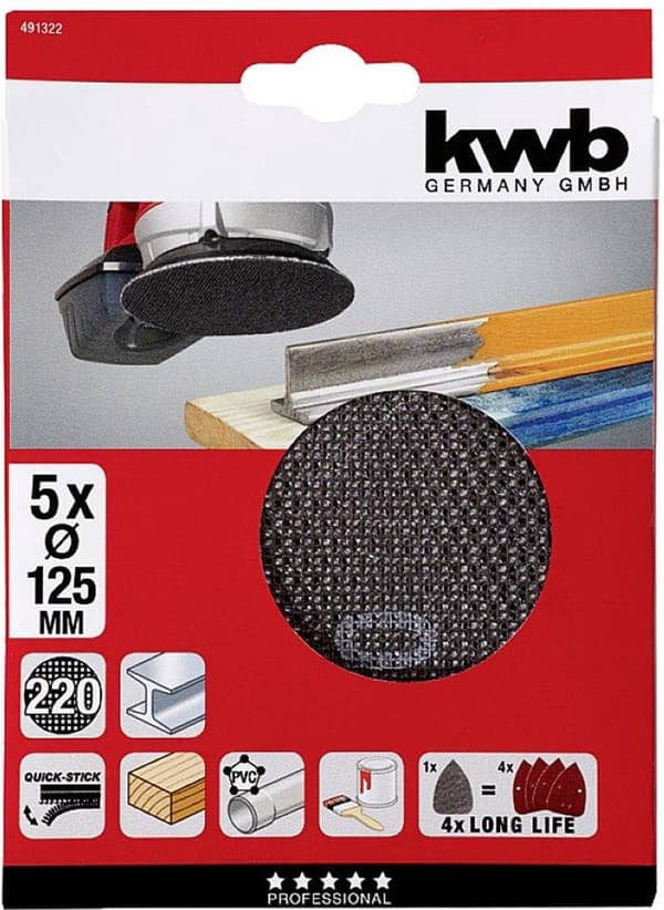 KWB Abrasive Mesh, Ø 125mm K 220