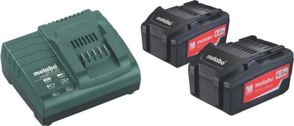 Metabo 685050000 2x Li-Power batteripaket 18 V / 4,0 Ah + laddare ASC 55