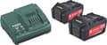 Miniatyrbild 3 av 4: Metabo 685050000 2x Li-Power batteripaket 18 V / 4,0 Ah + laddare ASC 55