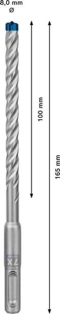 Miniatyrbillede 4 af 4: Bosch 2608900167 EKSPERT Hammerboremaskine SDS plus-7X 10stk 8x100x165mm