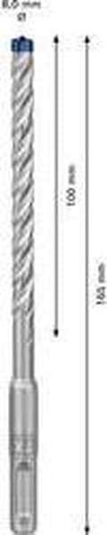 Miniatyrbillede 2 af 4: Bosch 2608900167 EKSPERT Hammerboremaskine SDS plus-7X 10stk 8x100x165mm