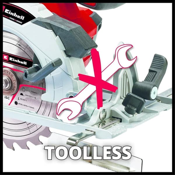 Einhell sladdlös cirkelsåg - TE-CS 18/150 Li Solo - 18V - Ø150 mm - Power X-Change - (utan batteri och laddare)