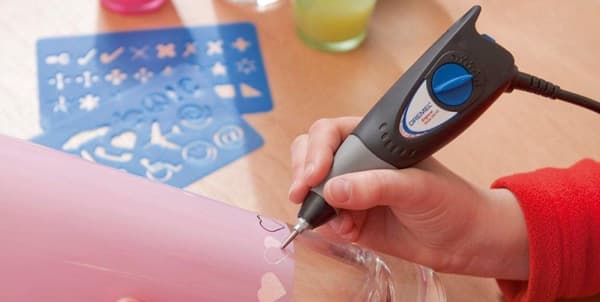 Dremel 290 graveringspen - 35 W - Med 2 hårdmetal graveringsspidser - Indeholder 1 diamantgraveringsspids til gravering i glas