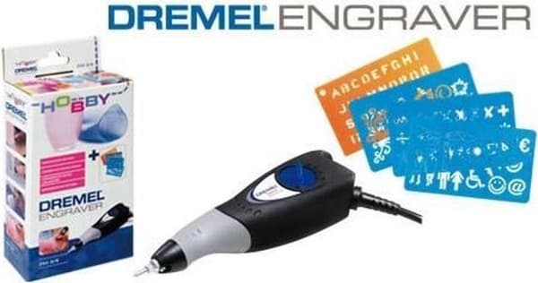 Dremel 290 graveringspen - 35 W - Med 2 hårdmetal graveringsspidser - Indeholder 1 diamantgraveringsspids til gravering i glas