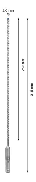 Pikkukuva 6 / 7: Bosch-tarvikkeet EXPERT SDS plus-7X 2608900063 Vasarapora 1 kpl 5,00 mm Yhdistelmäpituus 315 mm SDS-Plus 1 kpl
