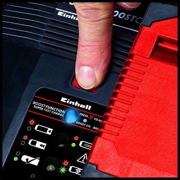 Einhell Charger Power-X-Boostcharger 6 A Power X-Change (Li-Ion - egnet til alle PXC-batterier - boost-tilstand til hurtig opladning - intelligent lad