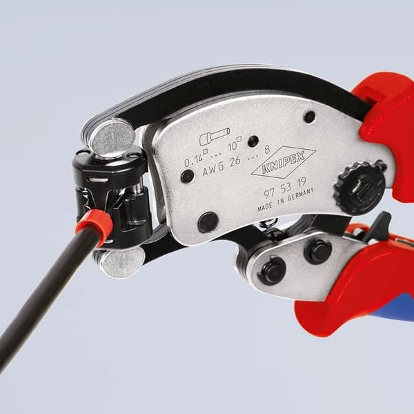 KNIPEX Twistor T selvjusterer. Krympetang til hylstre (97 53 19)