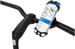 FISCHER cykelhållare för smartphones i silikon, svart tillverkad av silikon, lämplig för alla vanliga smartphones - 1 st (50401)