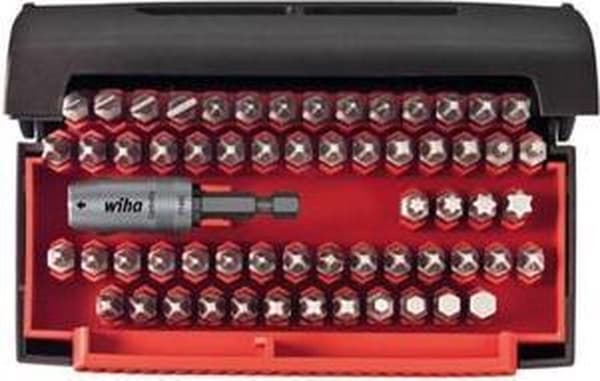 Wiha 07943 Bitset 61-delat Flat, Phillips Phillips, Pozidriv Phillips, Inbus, Torx