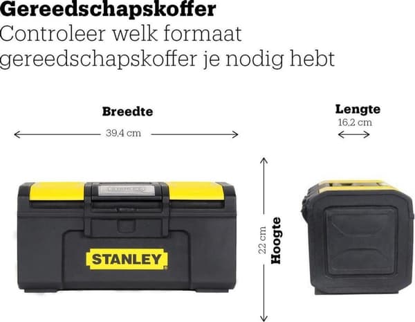 STANLEY 1-79-216 Værktøjskasse - Autolås - 16"