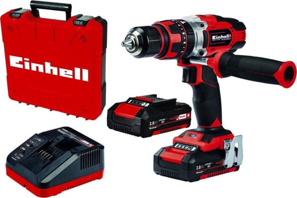 Einhell TE-CD 18/48 Li-i Kit 18V Li-Ion batteri Slagbore-/skruetrækkersæt (2x 2,0Ah batteri) i kuffert