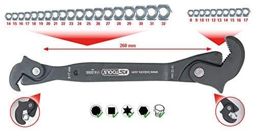 KS TOOLS Werkzeuge-Maschinen GmbH Enhånds multifunktionsnøgle, 8-17/14-32 mm (114.0055)
