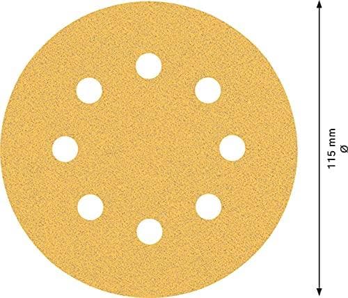 Bosch Expert C470 - sandpapir - til træ, farve - 5 stk - rund - korn: 80 - 115 mm