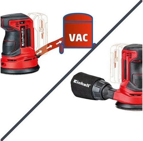 Einhell TE-RS 18 Li SOLO Cordless Random Orbit Sander Power-X-Change - 18 V / Li-Ion - Oscillationer: 14.000 - 20.000 p/min - Slibeflade / Slibeskive: