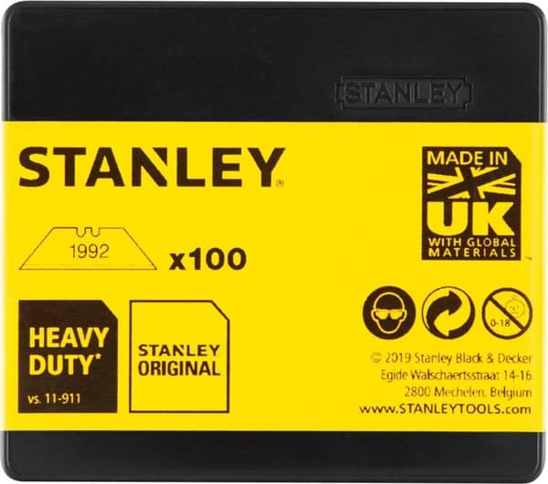 STANLEY Varaterät 1992 ilman reikiä (100 kpl)