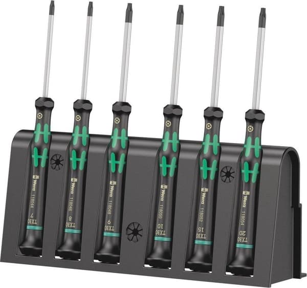 WERA 2067/6 elektronisk TORX BO skruetrækkersæt + holder